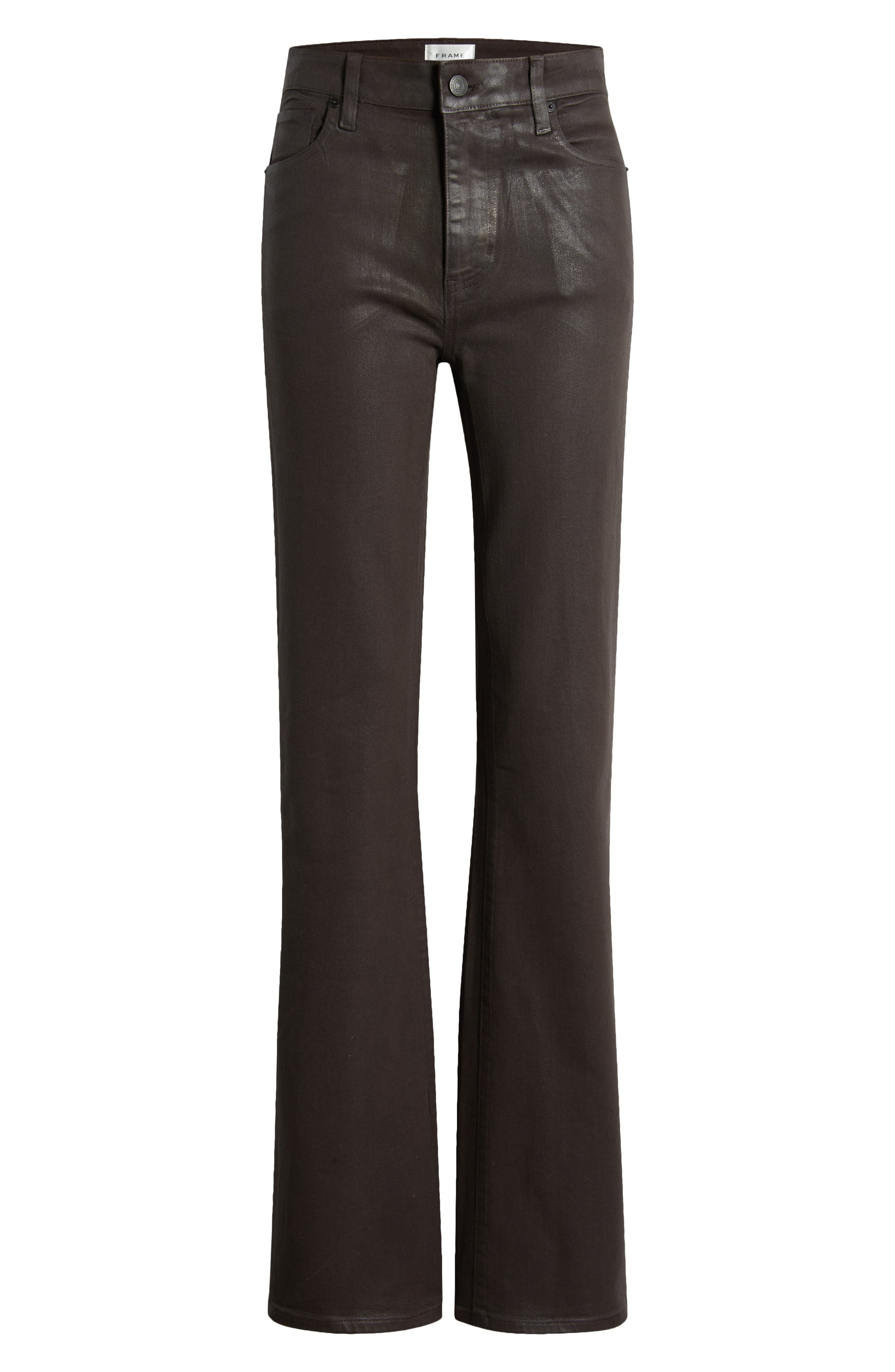 FRAME The Reboot Coated High Waist Bootcut Jeans in Truffle Coated at Nordstrom - 5