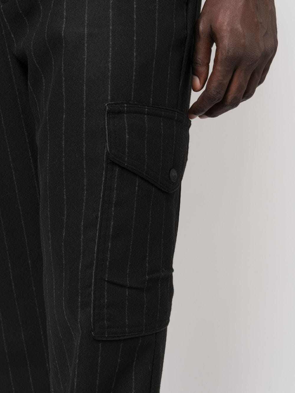 drawstring-waist striped trousers - 5