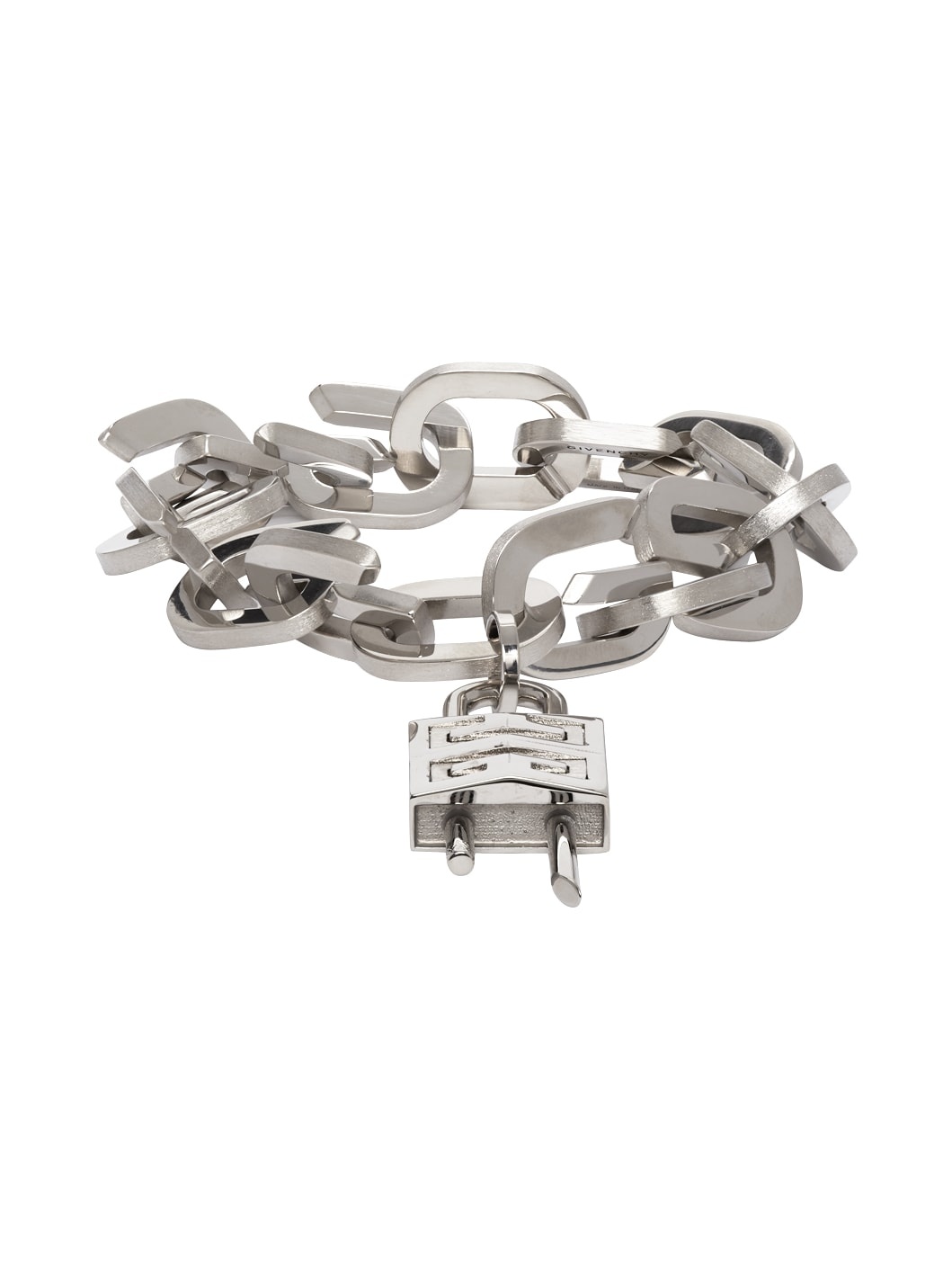 Silver G Link Padlock Bracelet - 1