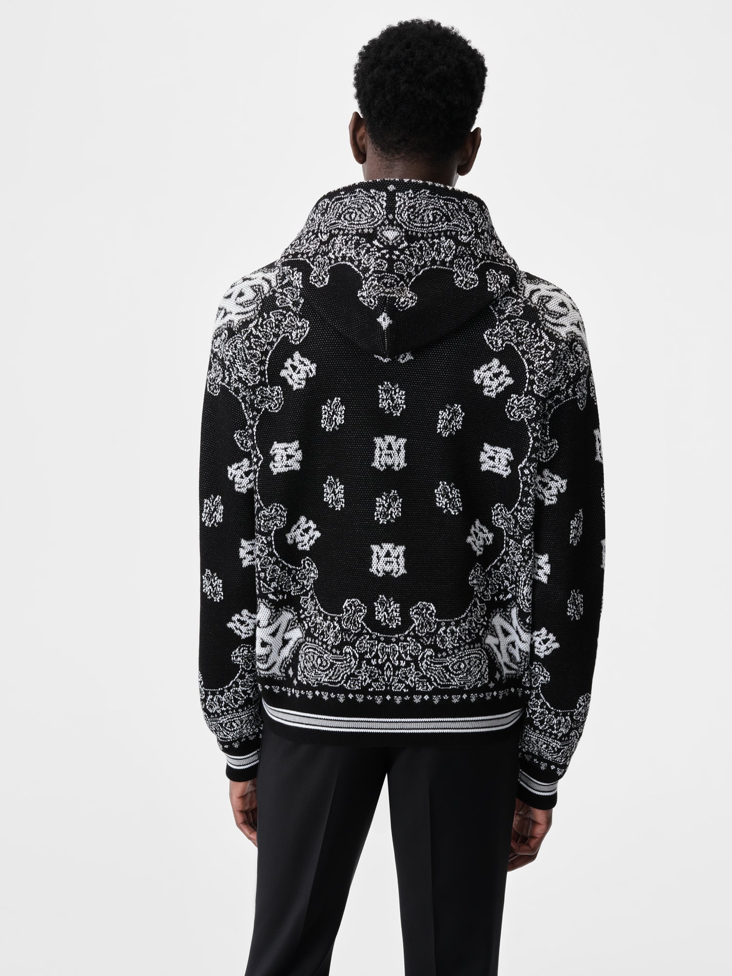 【関税込み】AMIRI ブラック Bandana フーディ AMIRI BANDANA HOODIE | REVERSIBLE