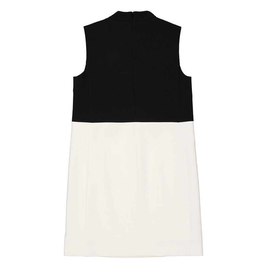 Max Mara Ladies Black Fauno Wool Colorblocked Shift Minidress - 2