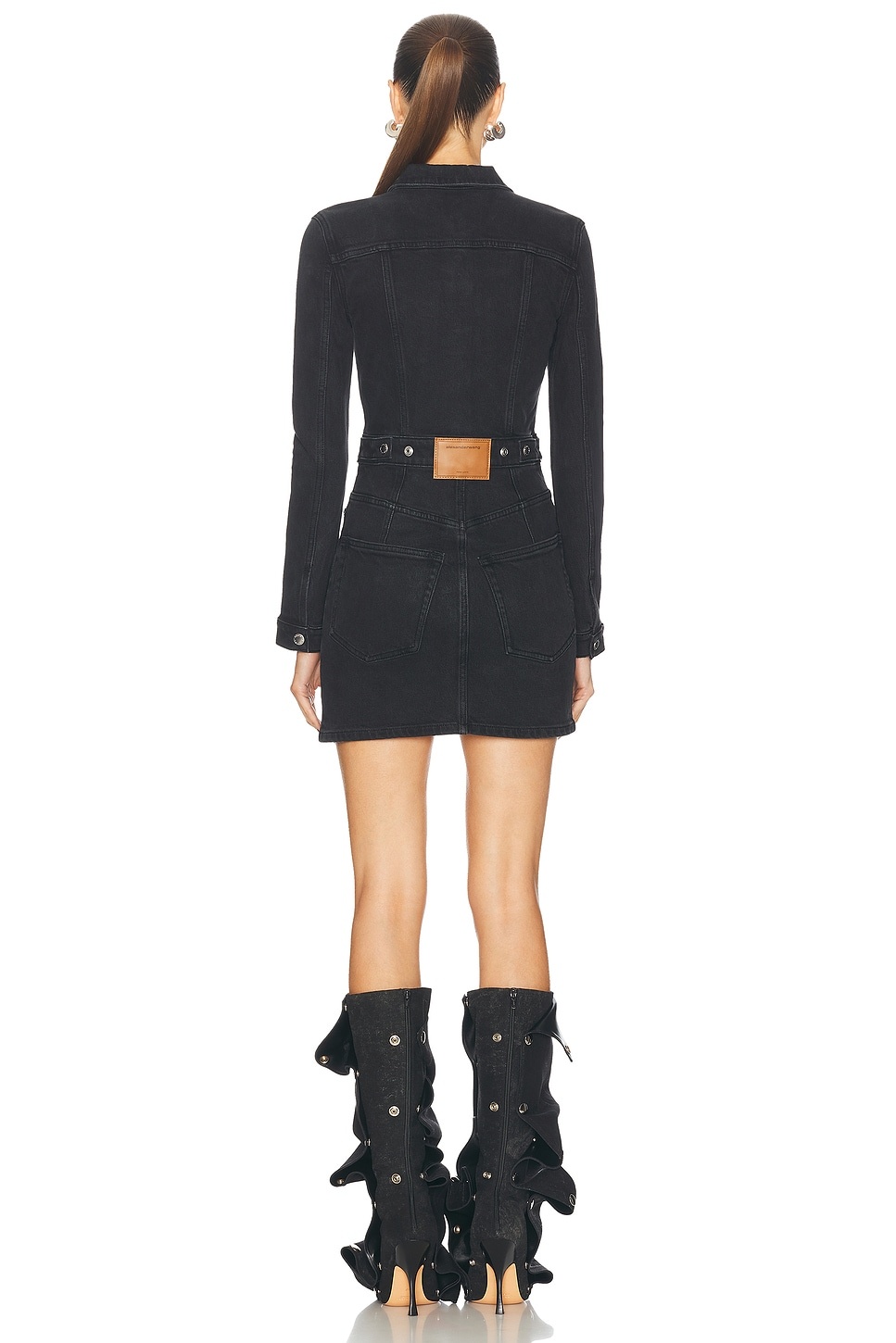 Snap Front Mini Dress - 3