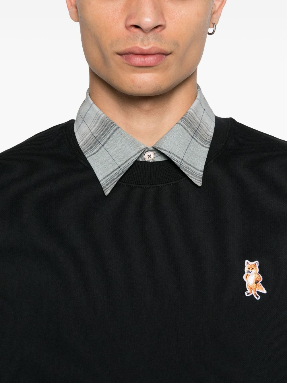 fox-embroidered cotton sweatshirt - 5