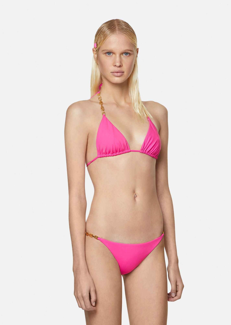 VERSACE Greca Chain Bikini Top outlook