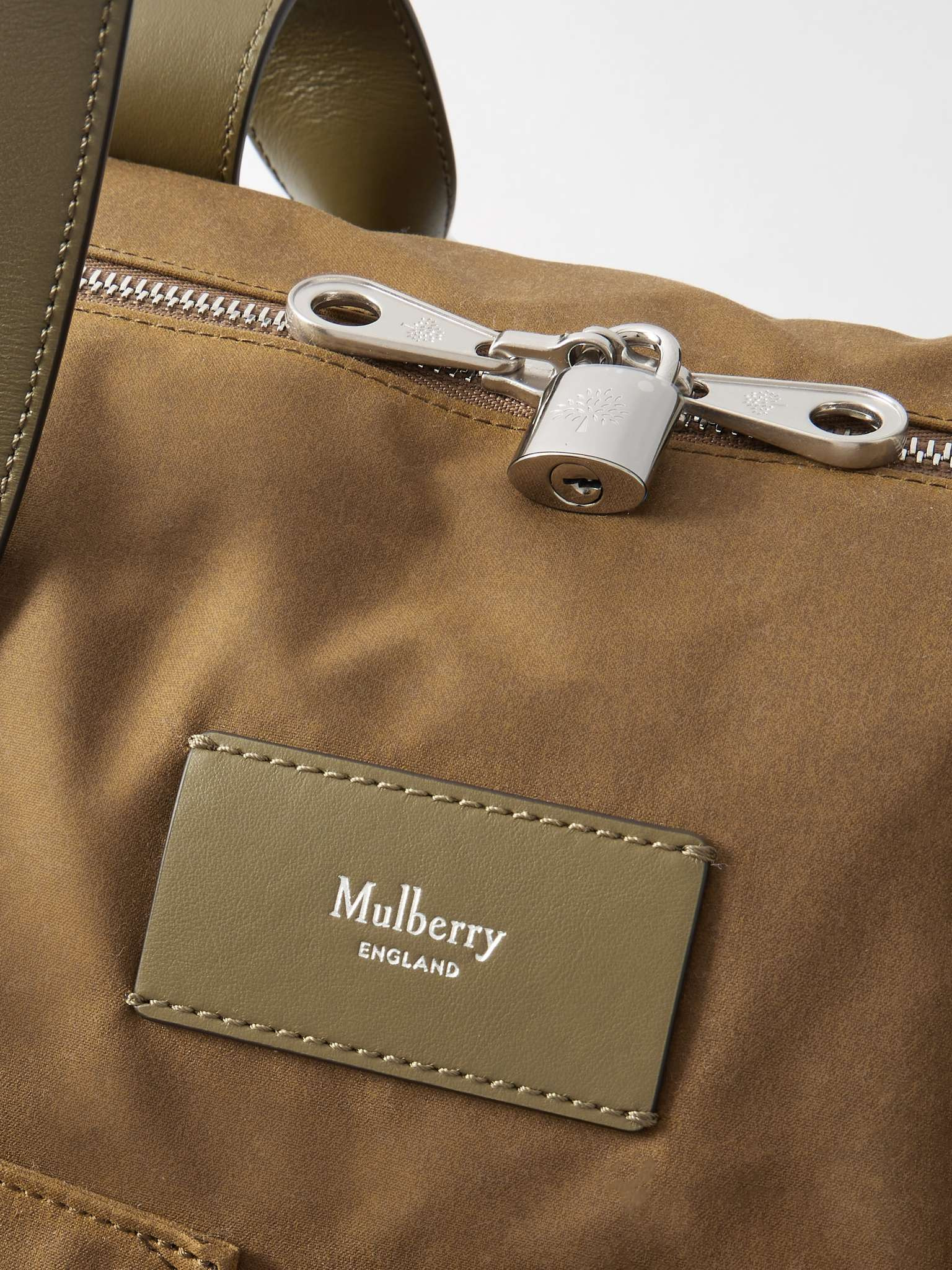Leather-Trimmed Waxed-Cotton Weekend Bag - 4
