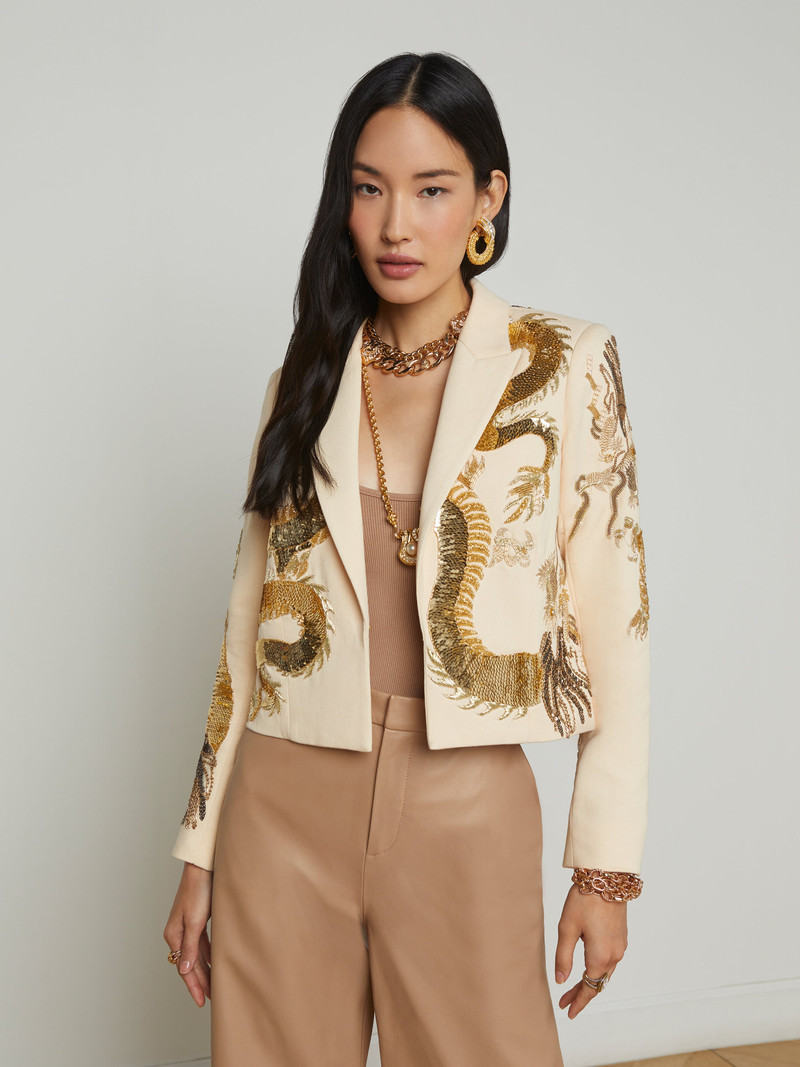 L'AGENCE Noely Embellished Blazer outlook