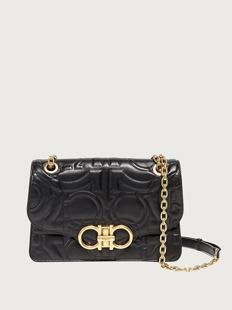 QUILTED GANCINI FLAP BAG (L) 1