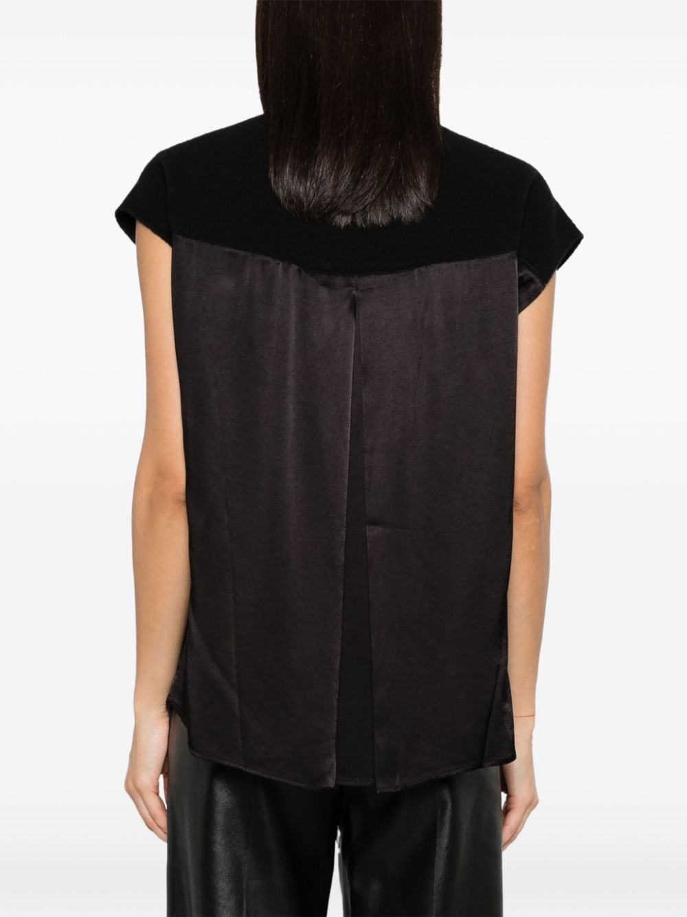 Hybrid V-neck top - 4