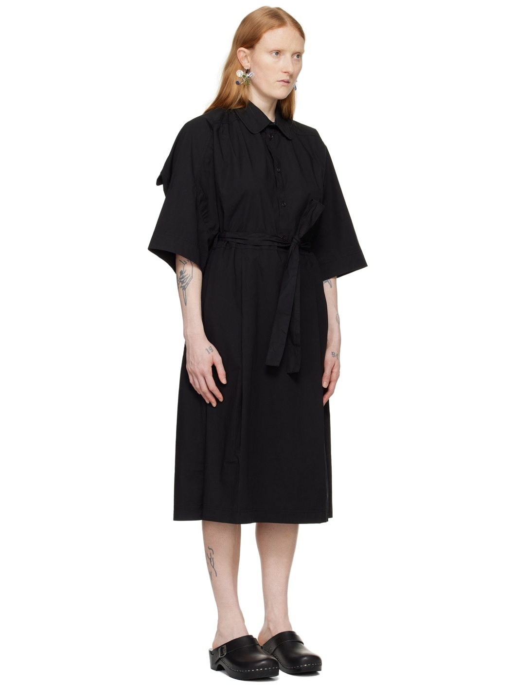 Black Transfer Midi Dress - 2