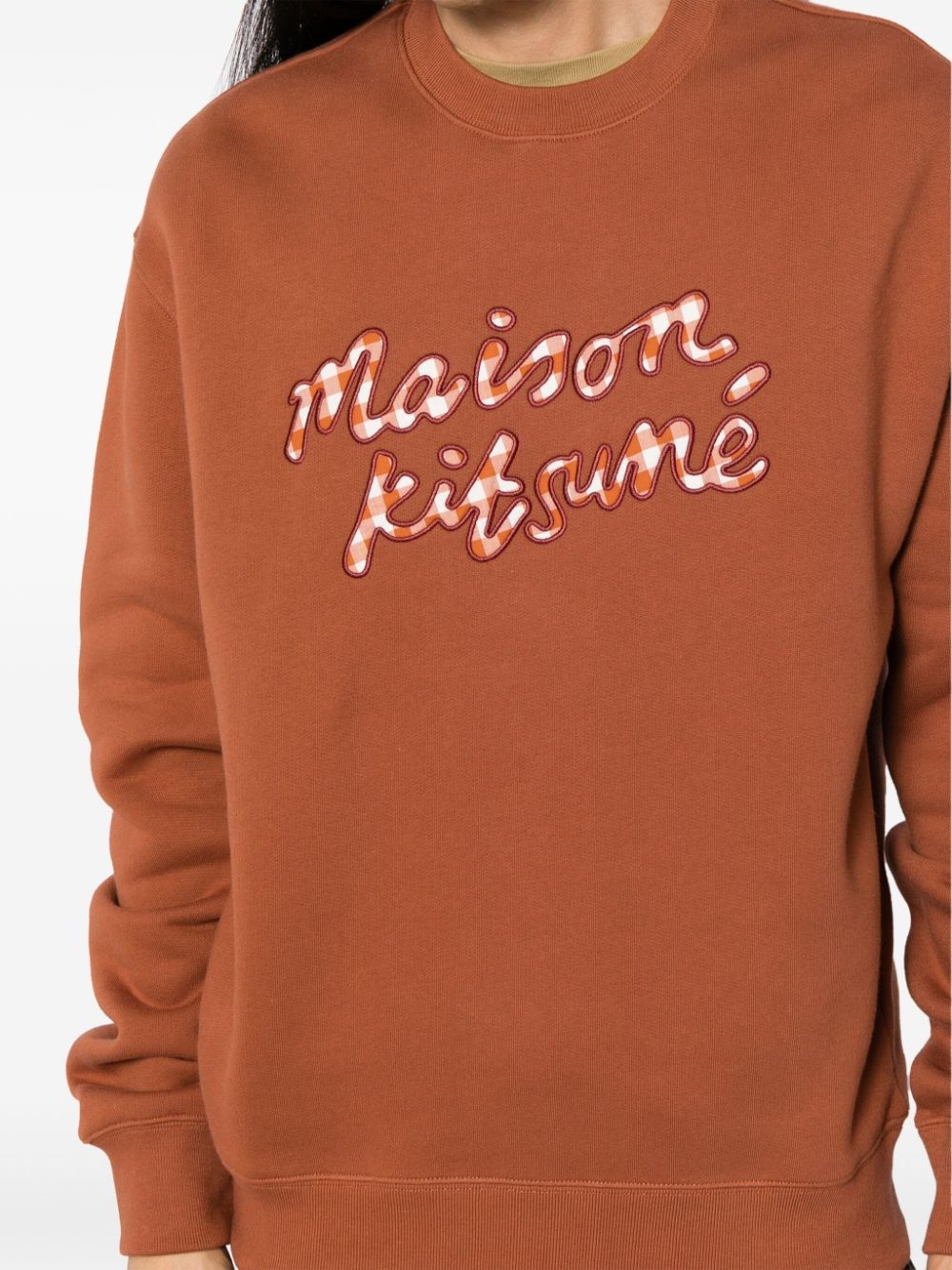 Handwriting Gingham sweatshirt - 5