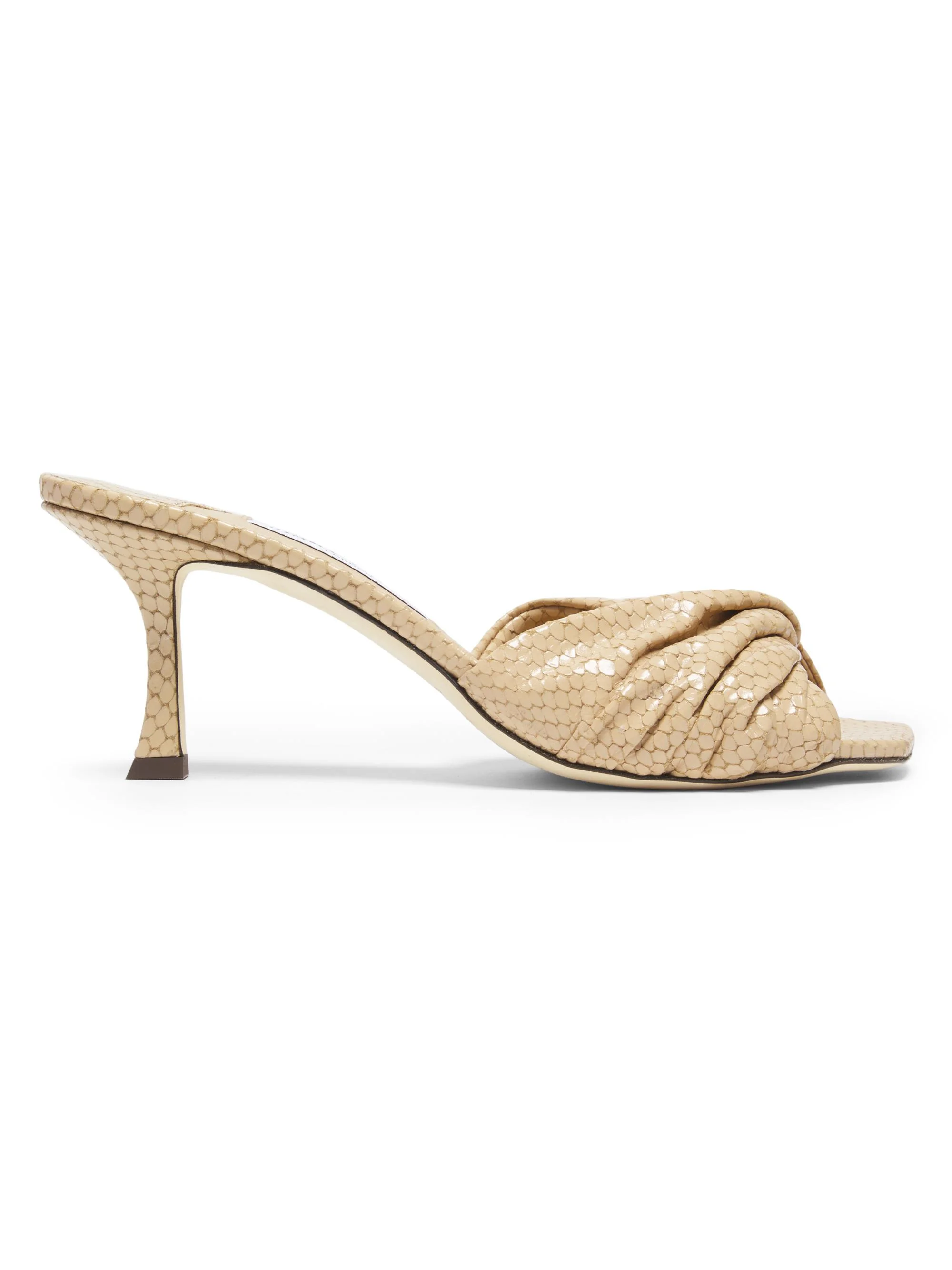 Women's Skye 70MM Twisted Textured Leather Mules - Chai - 1