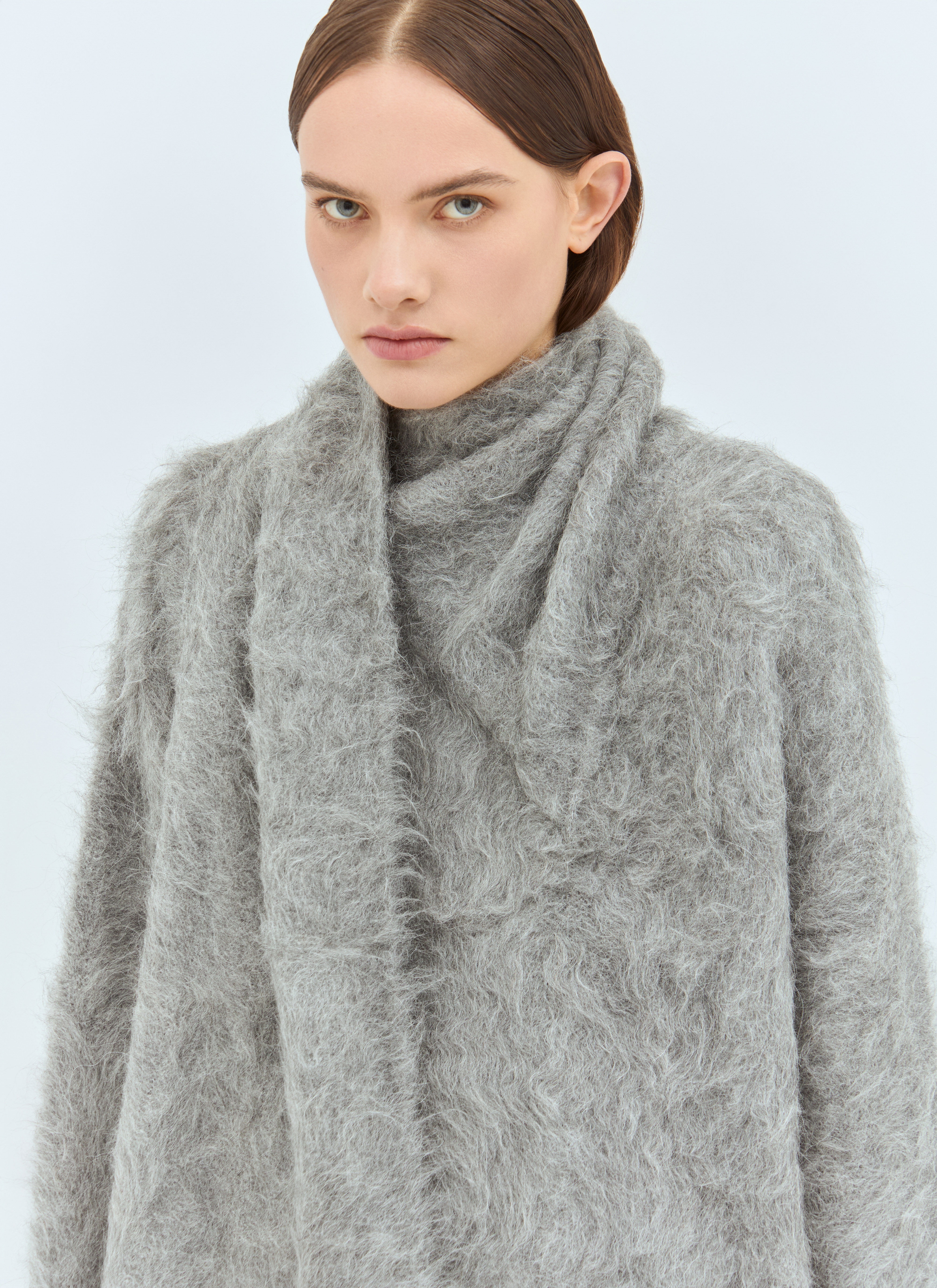 Draped-Scarf Sweater - 3