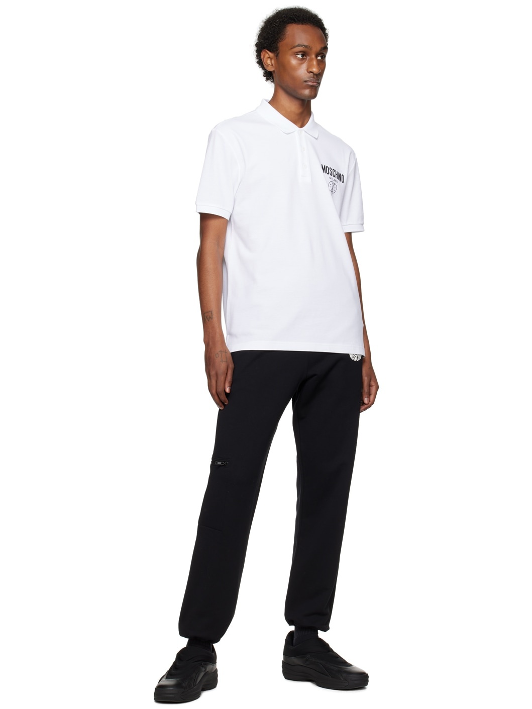 White Double Smiley Polo - 4