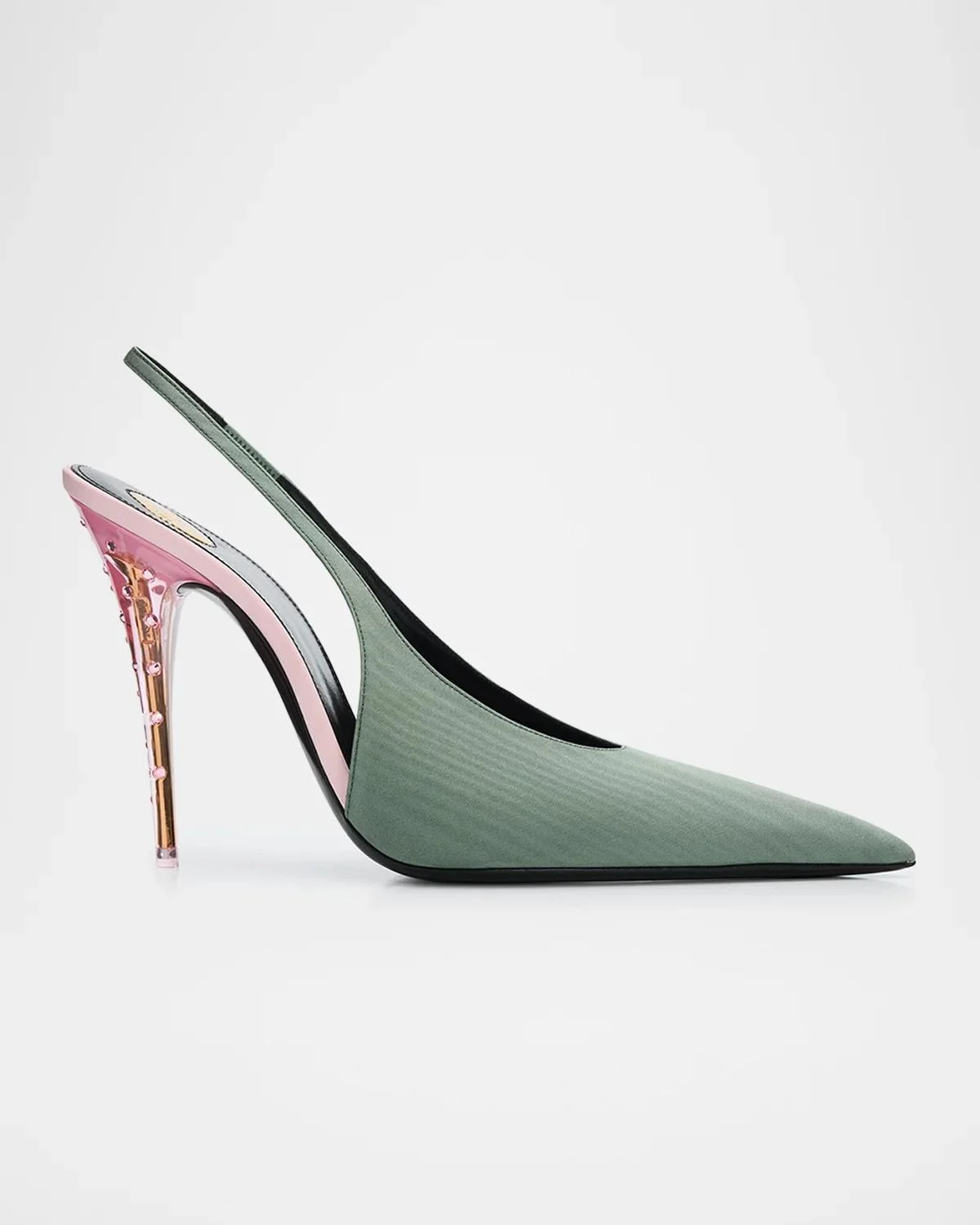 110mm Slingback Pumps in Silk Faille - 1
