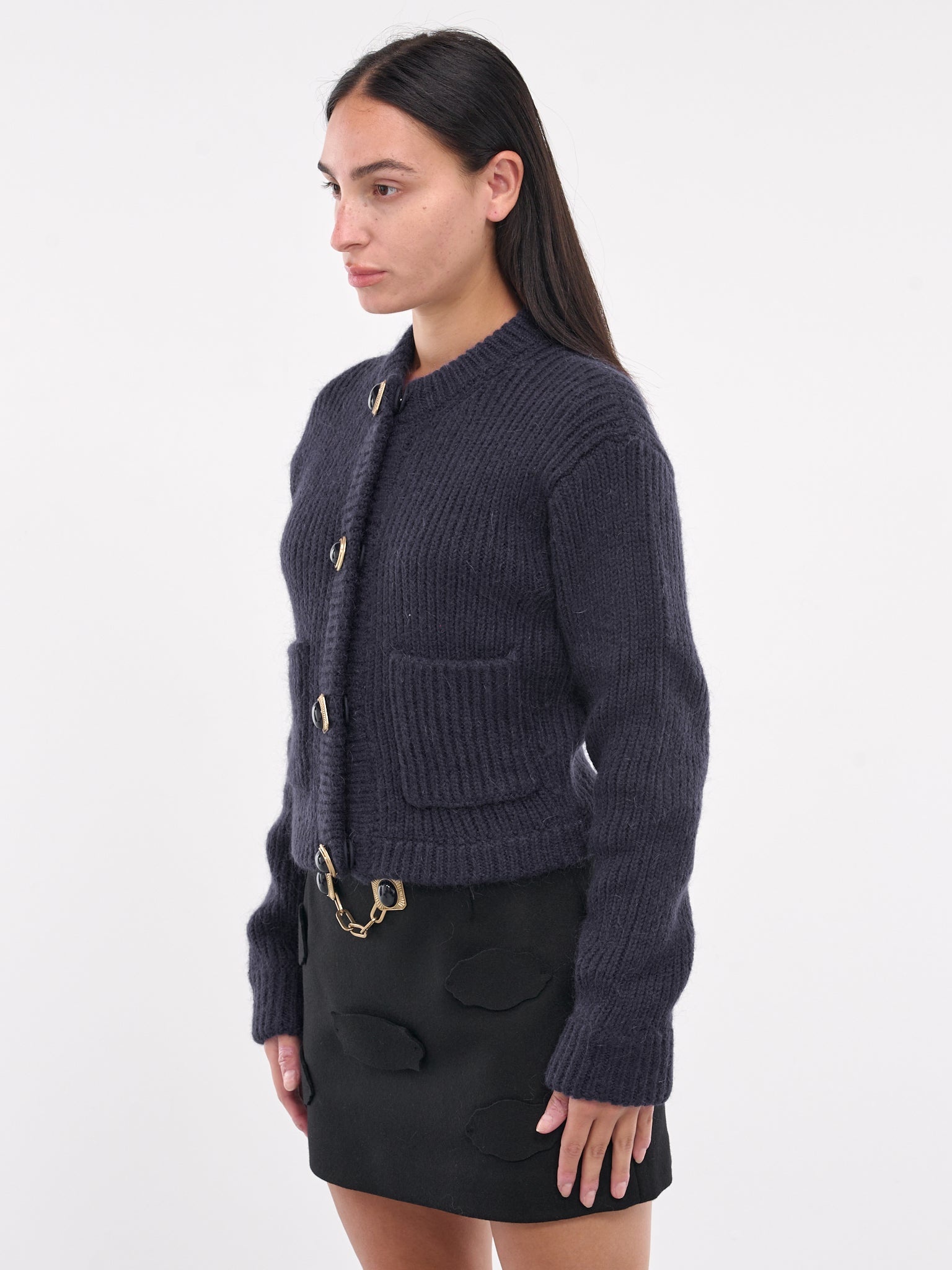 Gemstone Button Cardigan - 2