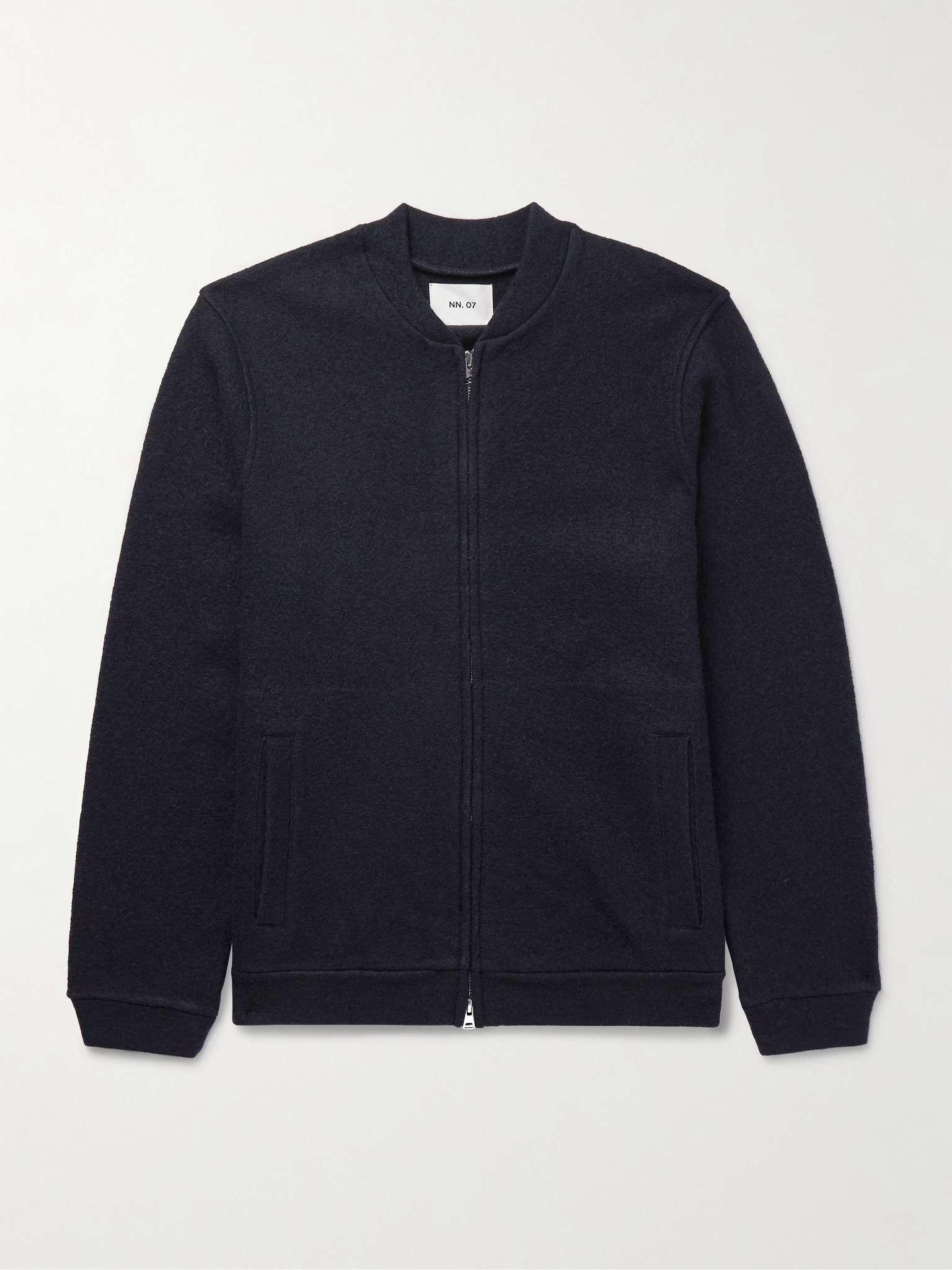 6398 Boiled Merino Wool Bomber Jacket - 1