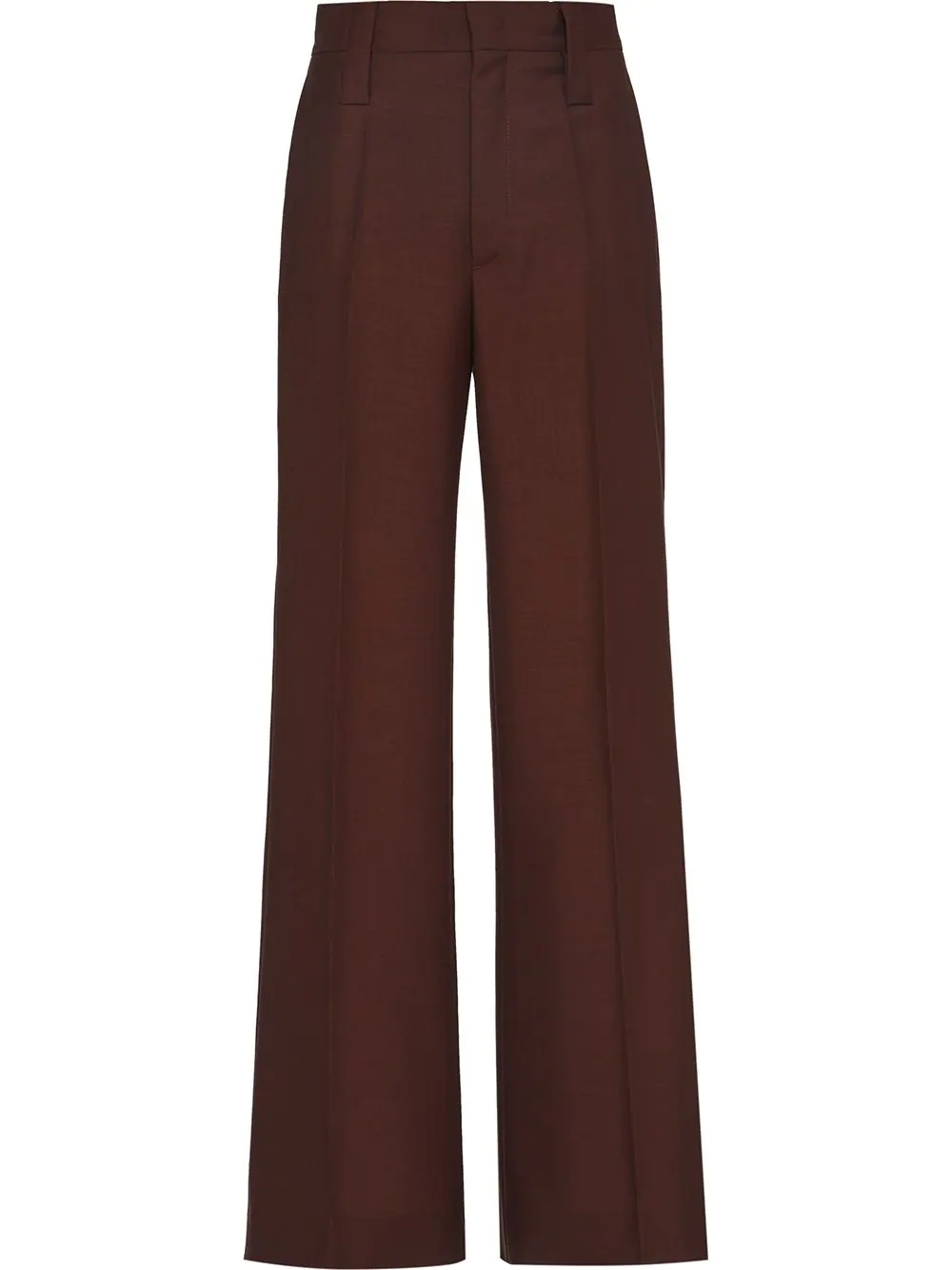 high-waisted flared trousers - 1