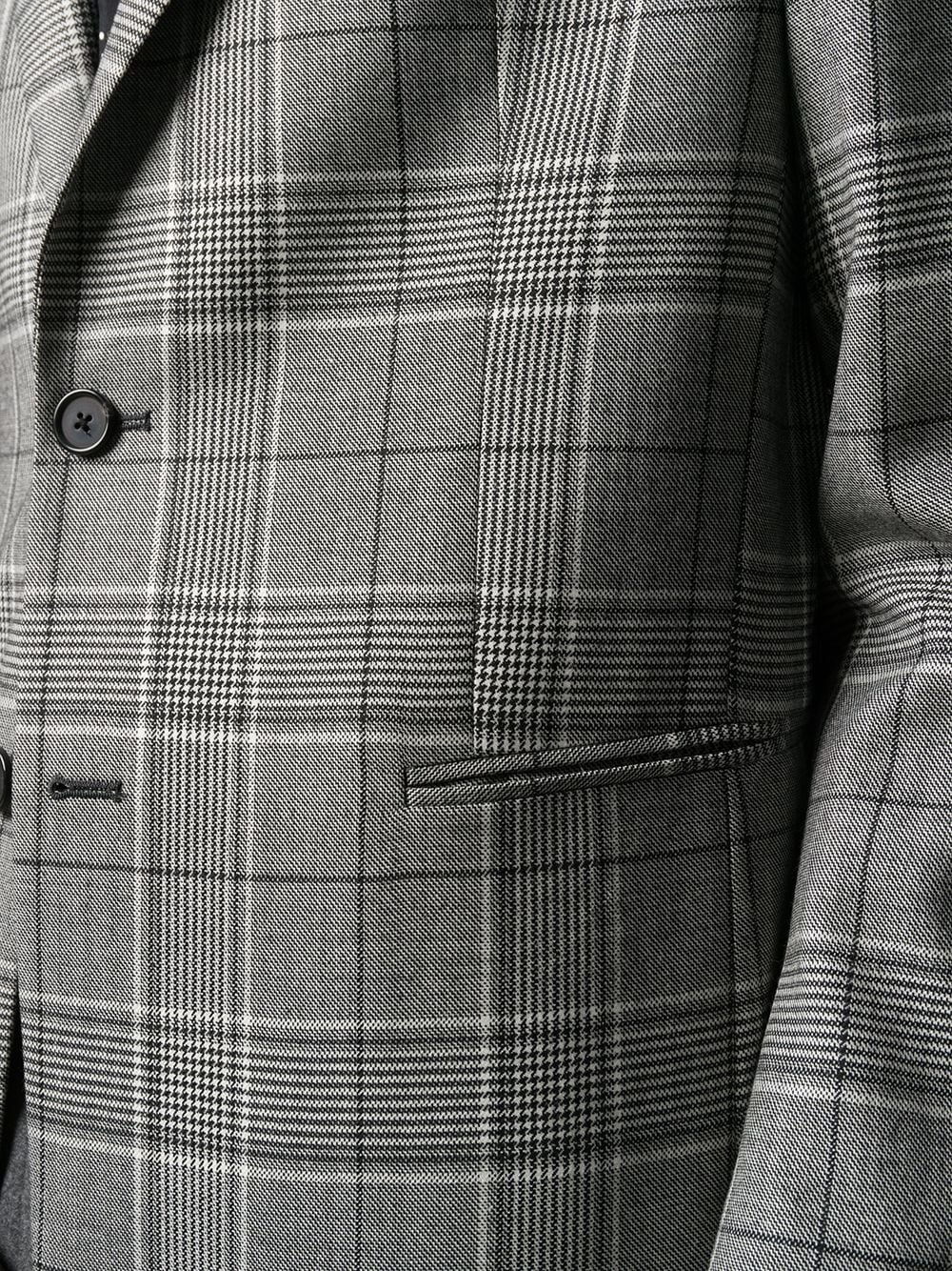 tartan check blazer - 5