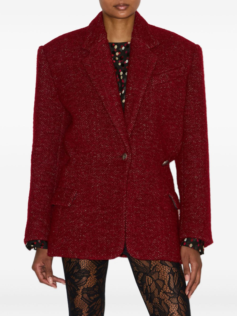 Gallie single-breasted textured blazer - 3