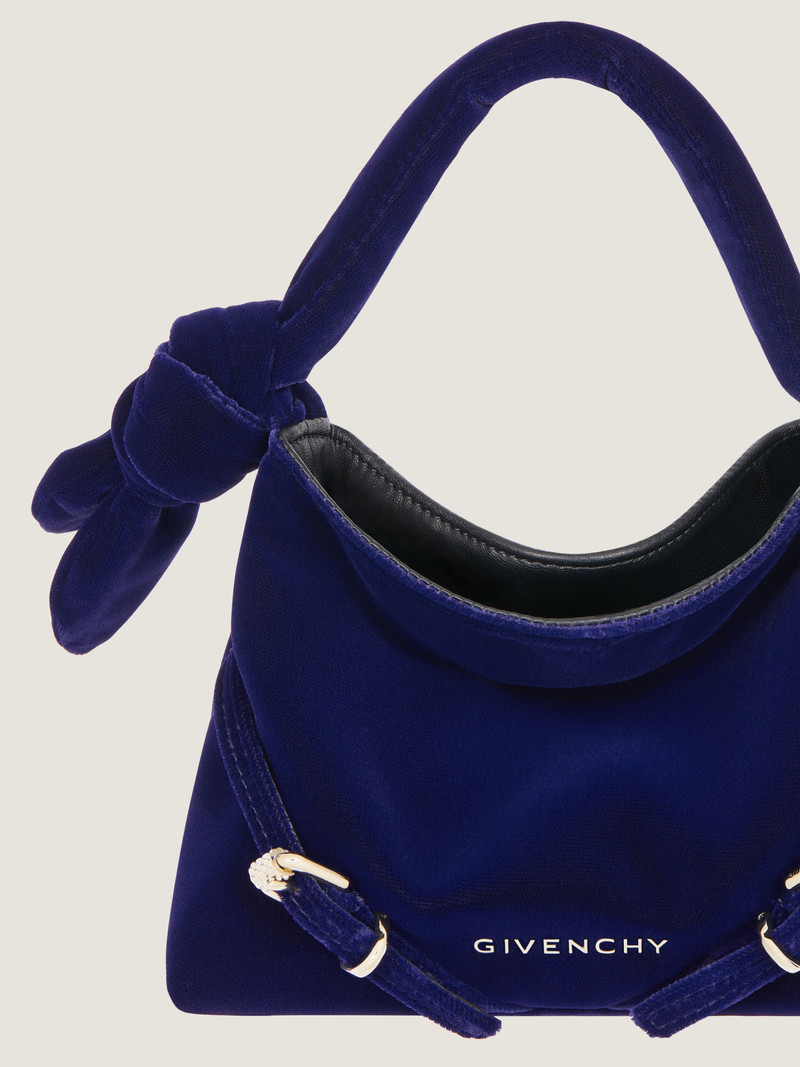 NANO VOYOU BAG IN VELVET WITH BOW DETAIL 5