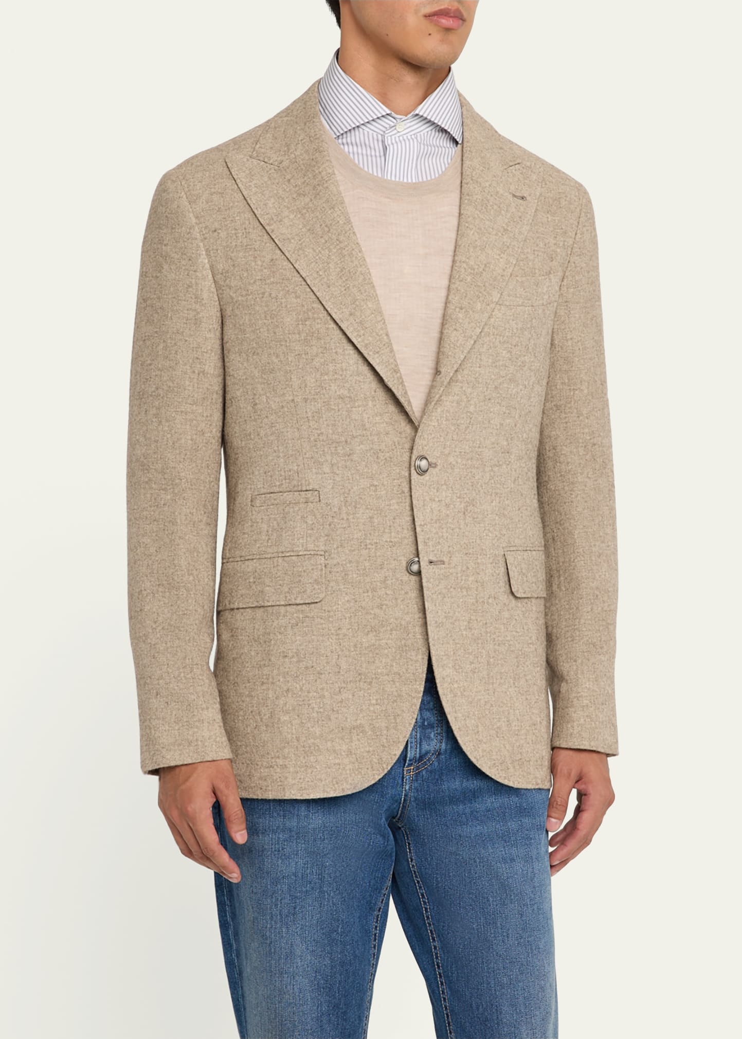 Men's Yak Wool Single-Breasted Sport Coat - 4