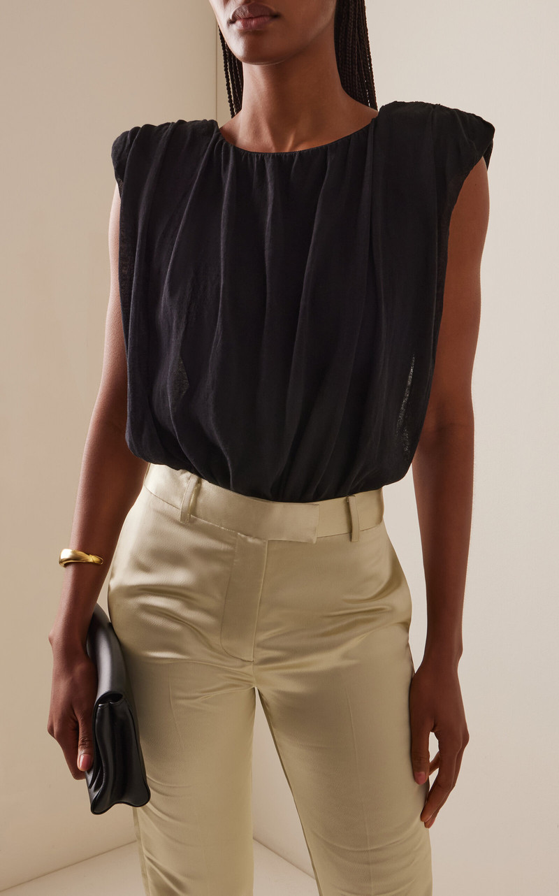 House of Dagmar Draped Knit Top black outlook