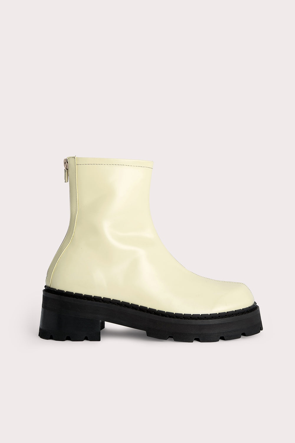 Alister Ivory Soft Semi Patent Leather - 1