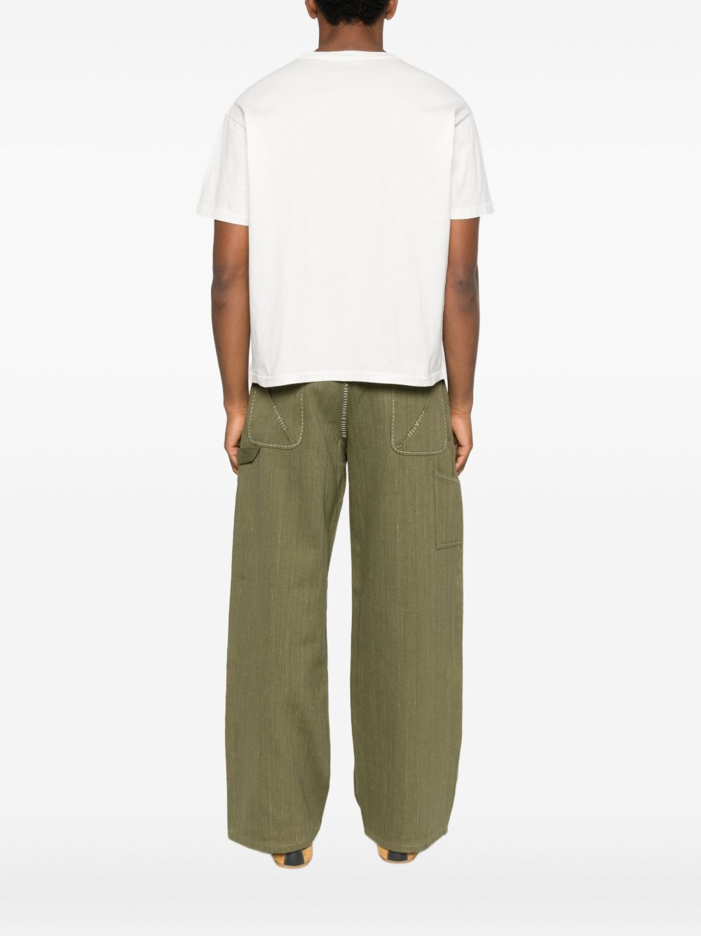 hat-print T-shirt - 3