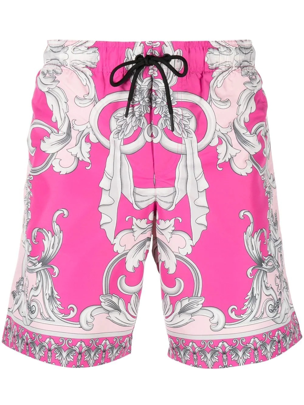 baroque pattern-print swim shorts - 1