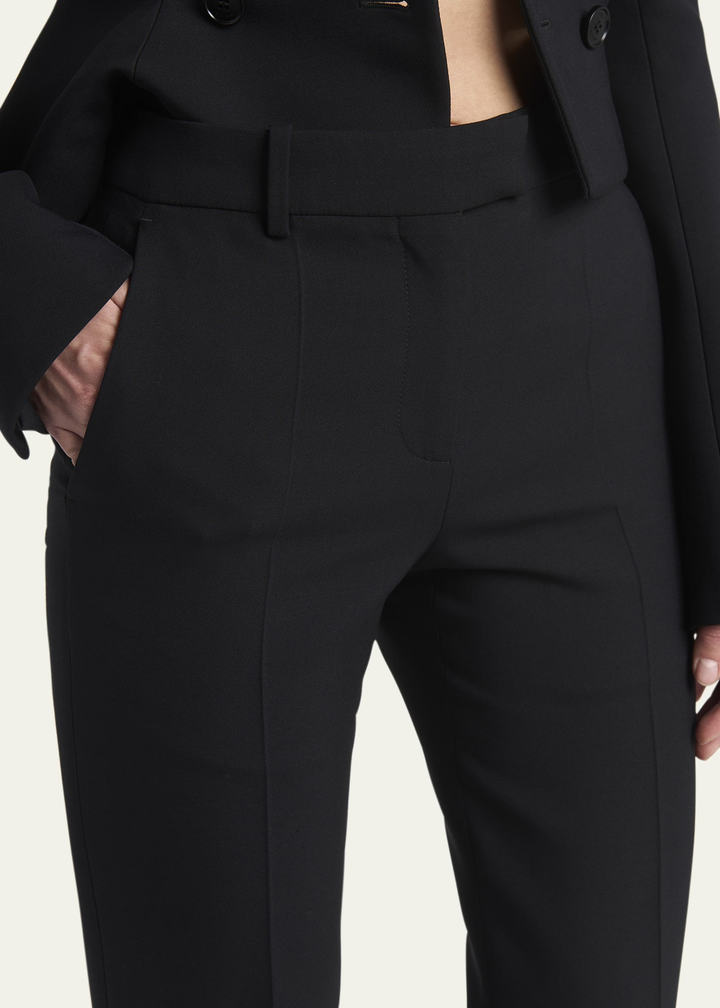 Wool-Silk Flare Trousers - 5
