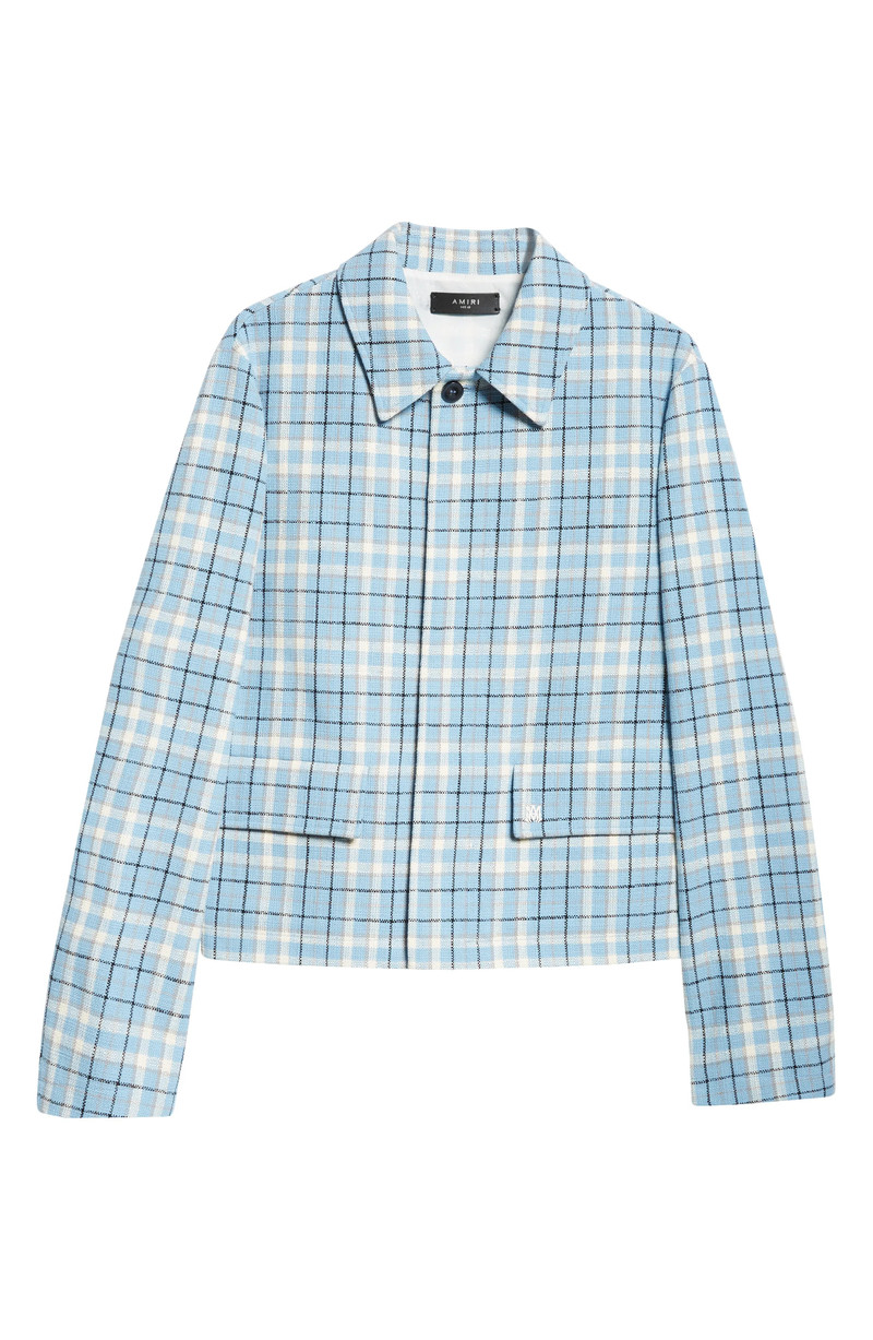 Plaid Cotton Crop Car Coat 7