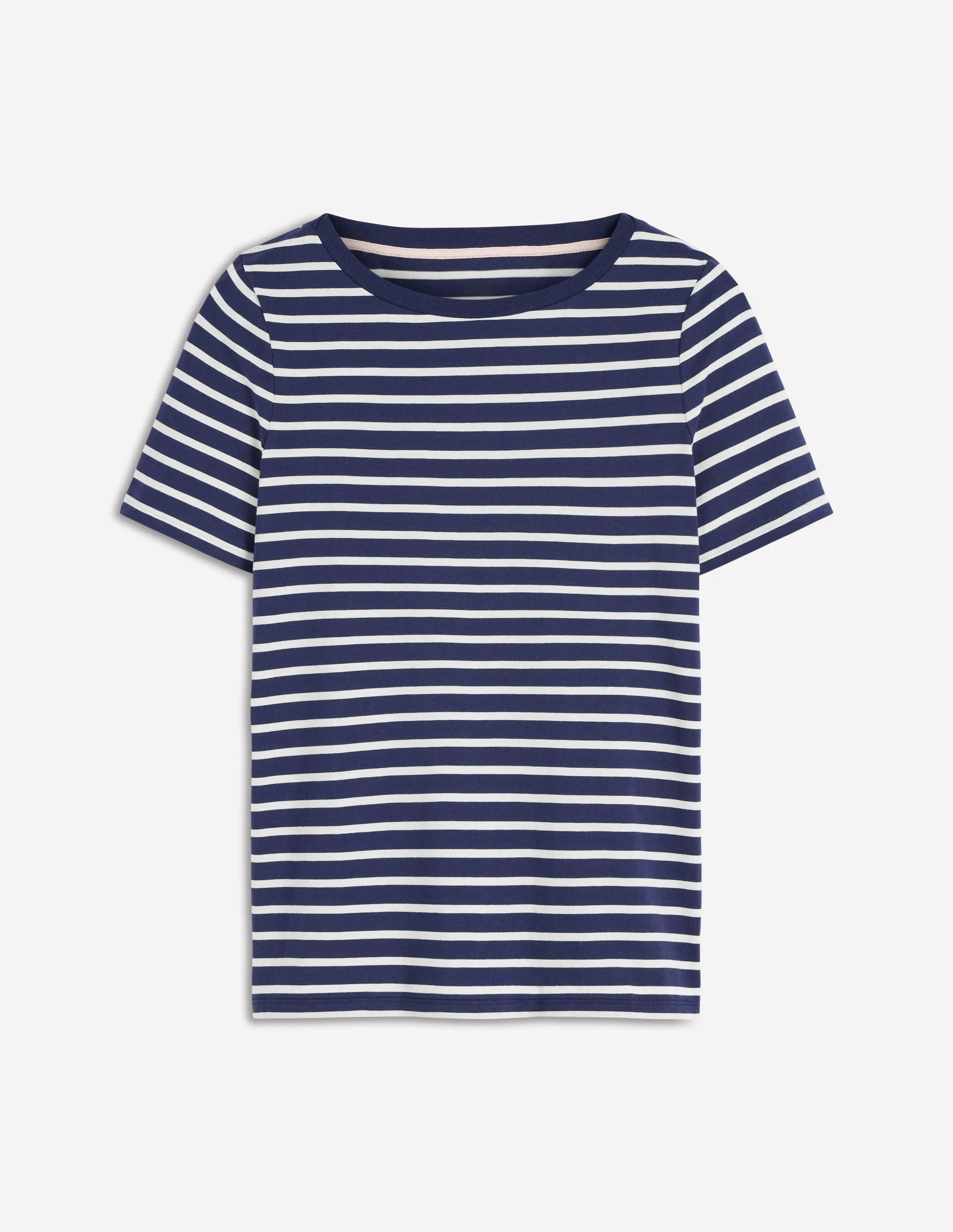 Olivia Short Sleeve Breton-Navy, Ivory - 1