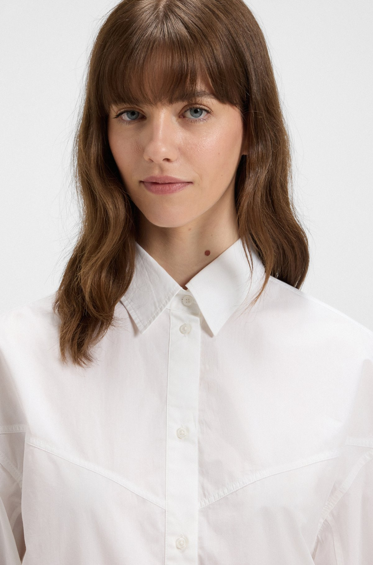 OVERSIZE-FIT BLOUSE IN COTTON POPLIN - 4