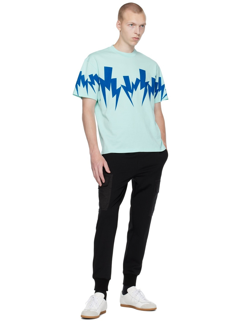 Neil Barrett Blue Jumbled Bolt T-Shirt outlook