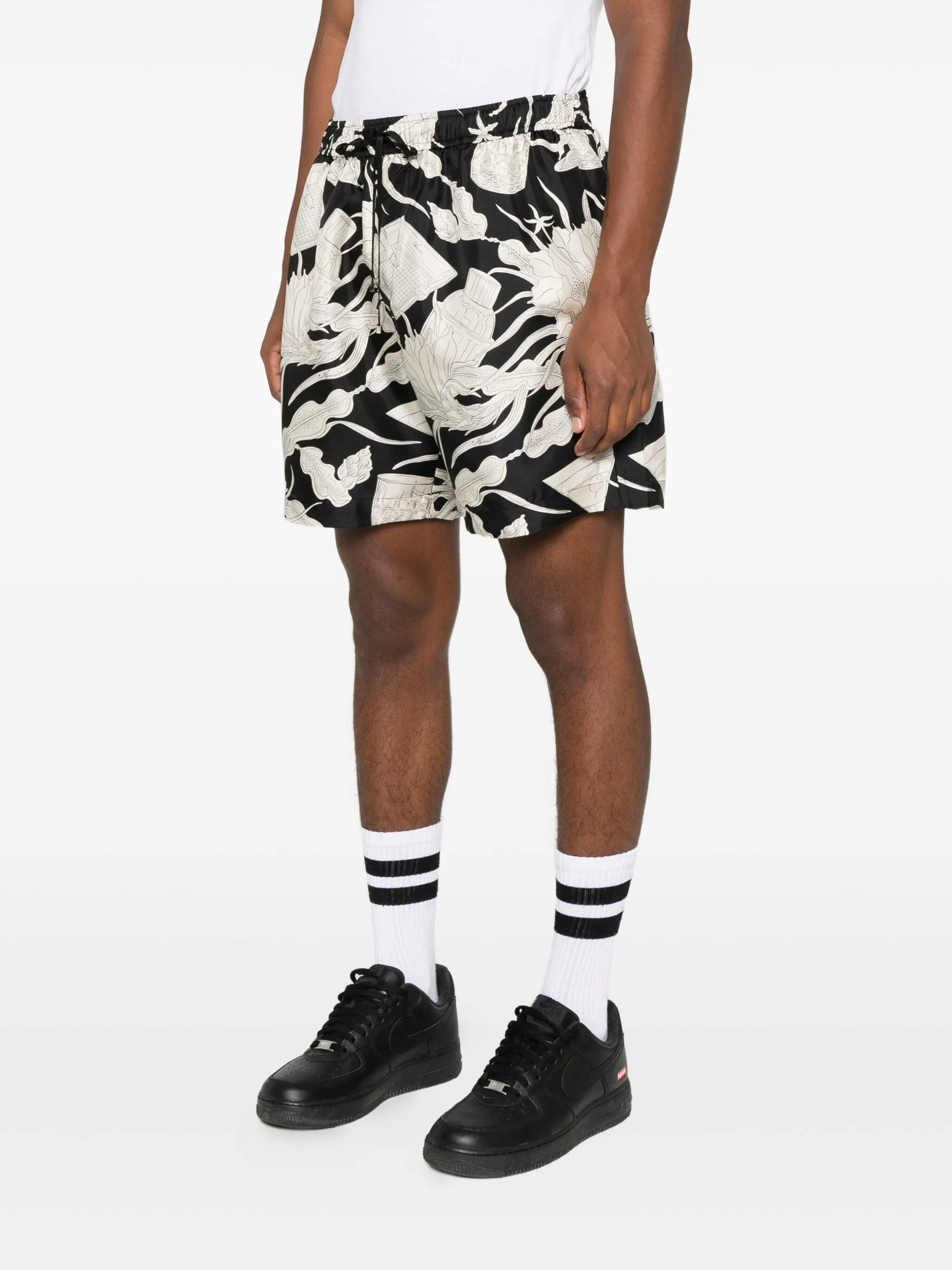 Amiri Floral-print Drawstring Shorts - 3