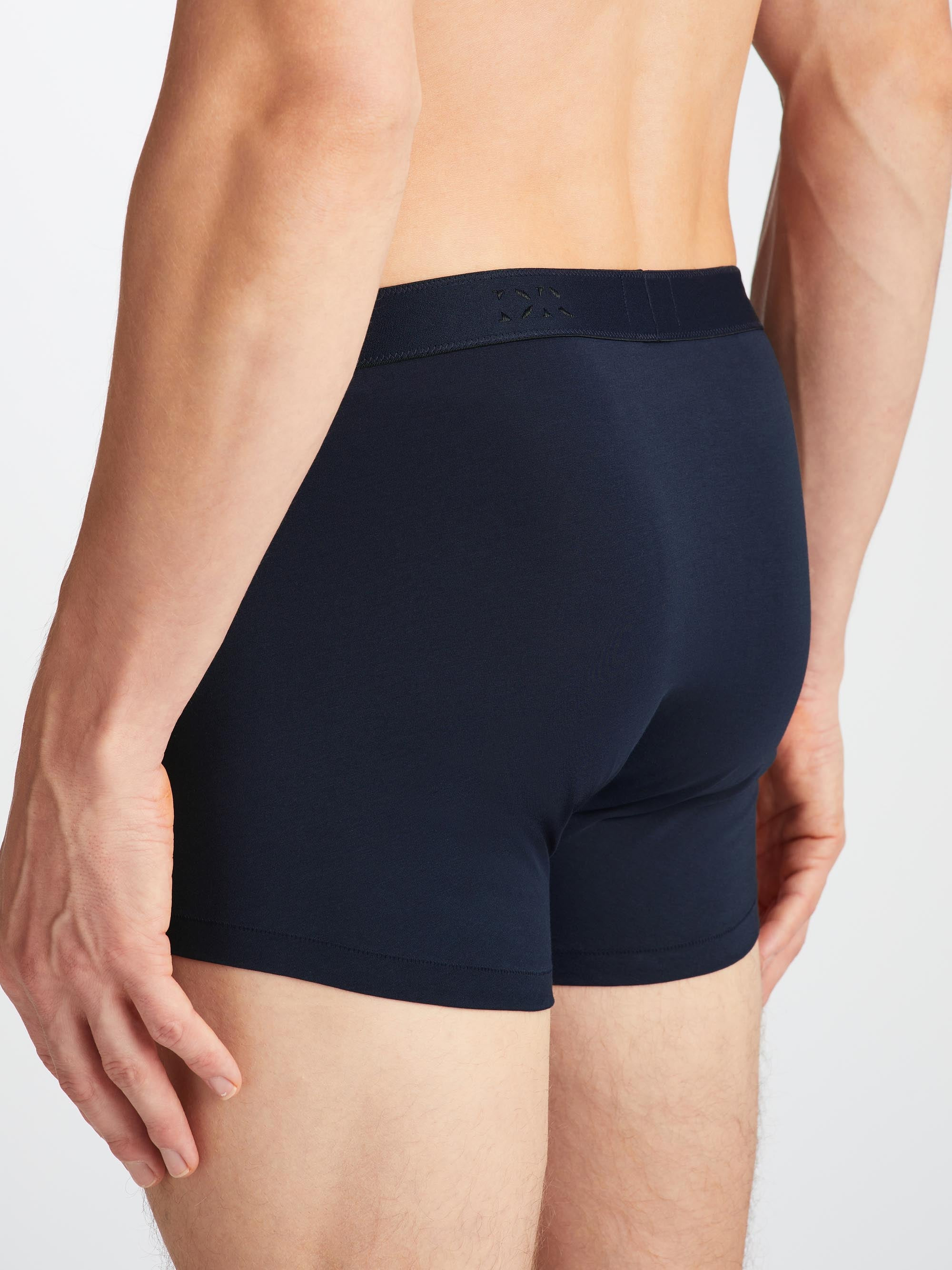 Men's Boxer Briefs Jack Pima Cotton Stretch Navy - 6