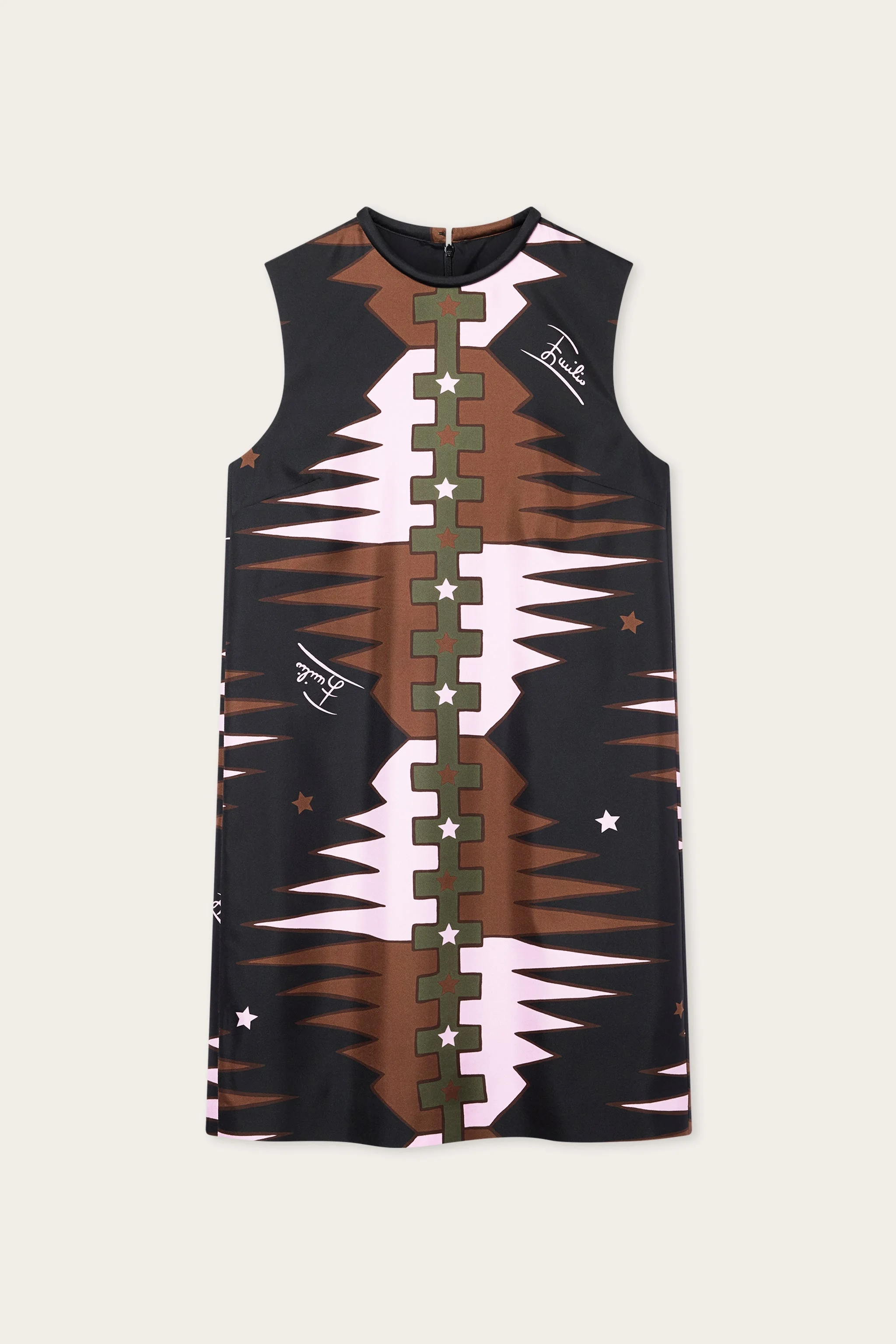 VALDIMONTONE PRINT SILK DRESS - 1