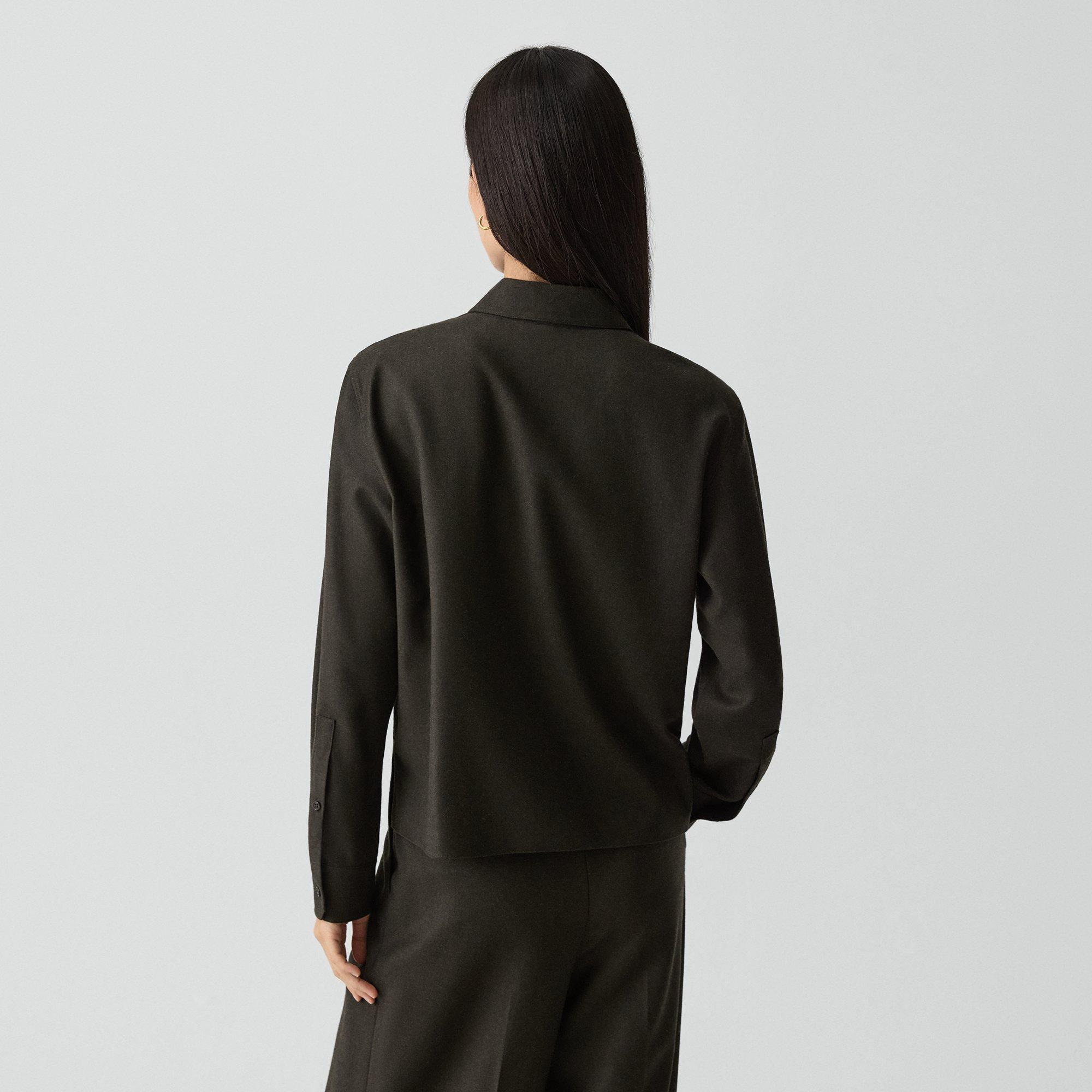 Boxy Shirt in Sleek Flannel - 4