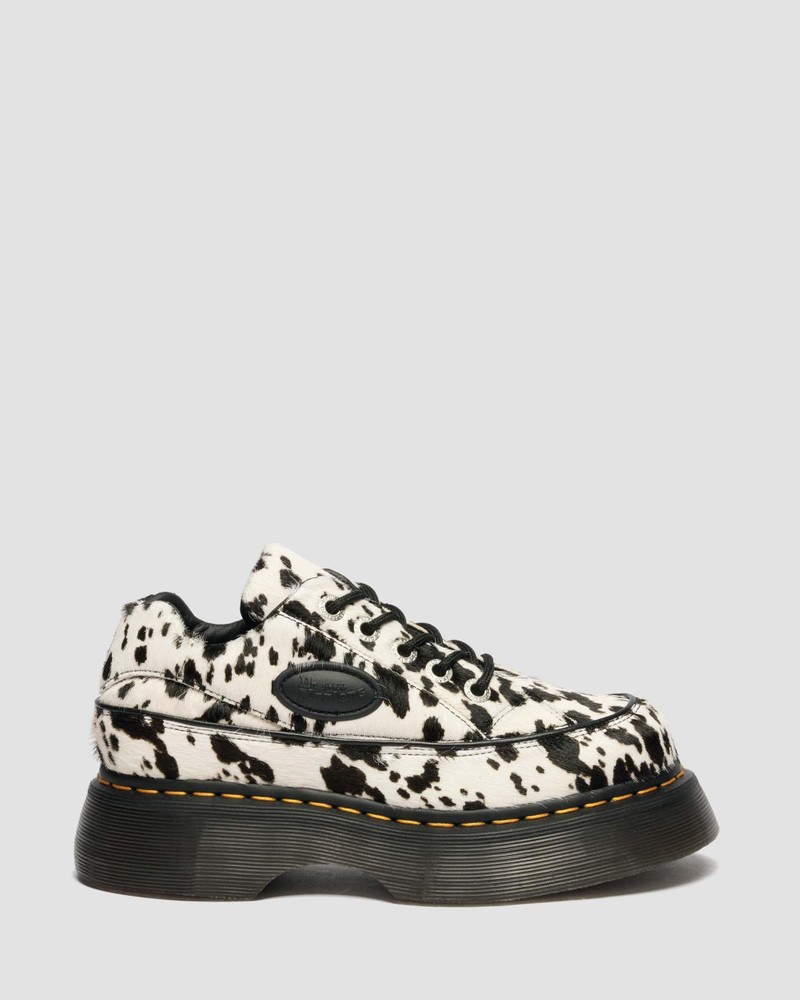 BUZZ 5-Eye Dalmatian Hair On Leather Shoes 1