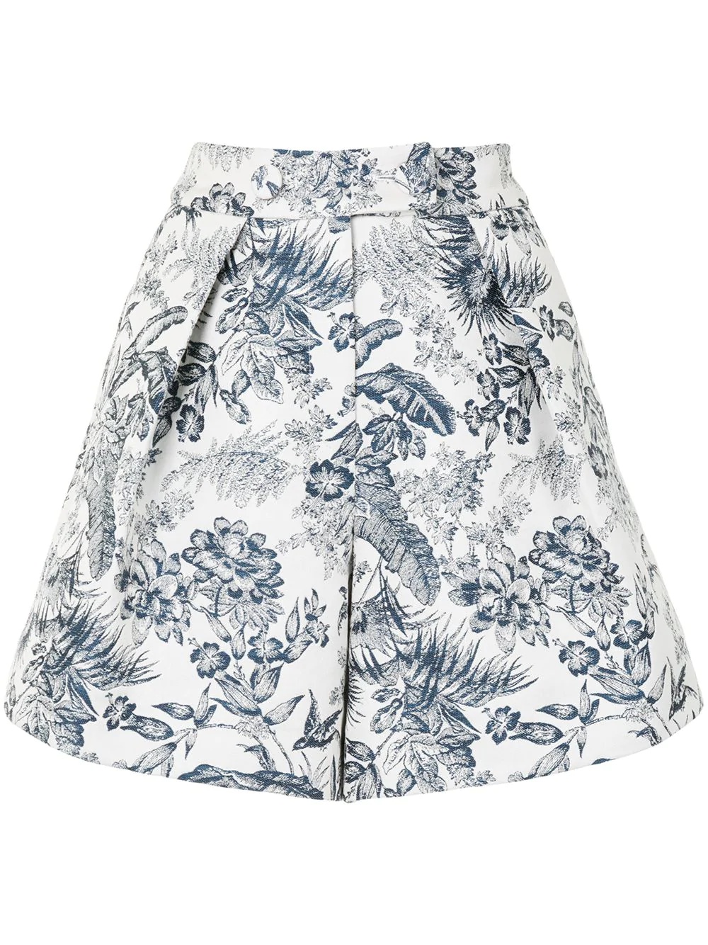 floral-print tailored shorts - 1