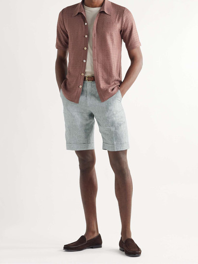 Brioni Tropical Slim-Fit Slub Linen Shorts outlook