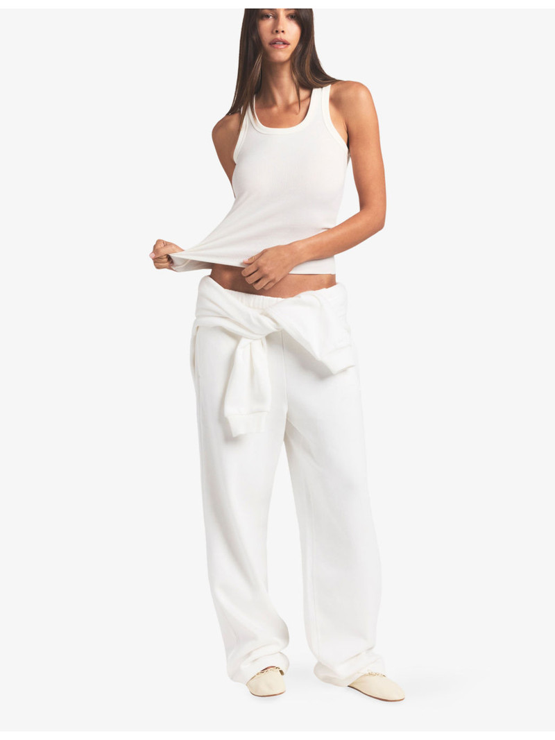 SKIMS Classic Straight-Leg Cotton-Fleece Trousers outlook