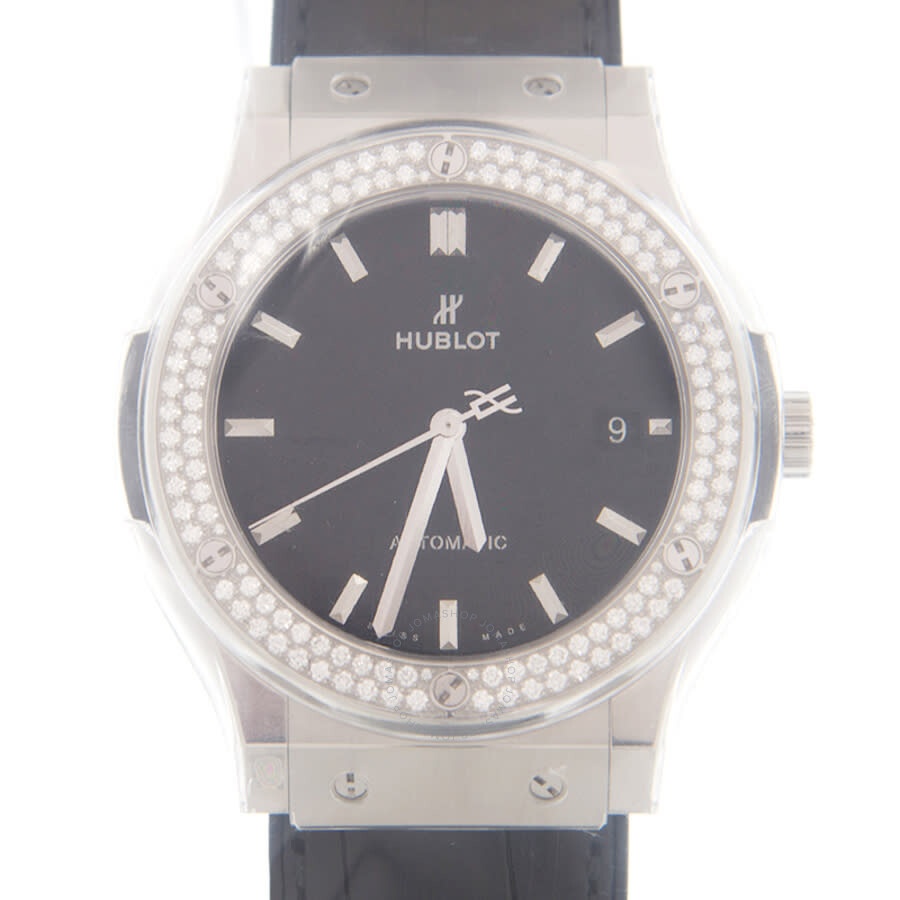Hublot Classic Fusion Mat Black Dial Automatic Men's Diamonds Watch 511.NX.1171.LR.1104 - 2