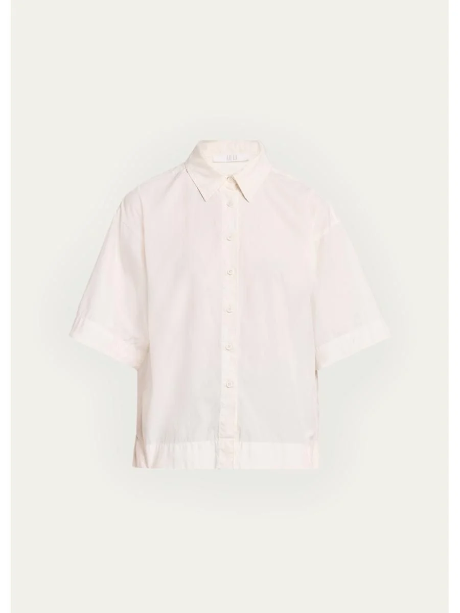 Aisla Poplin Button-Front Shirt - 1