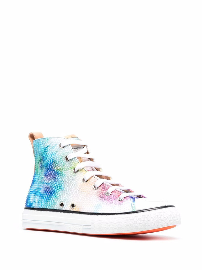 PHILIPP PLEIN Megastar tie dye high-top sneakers outlook