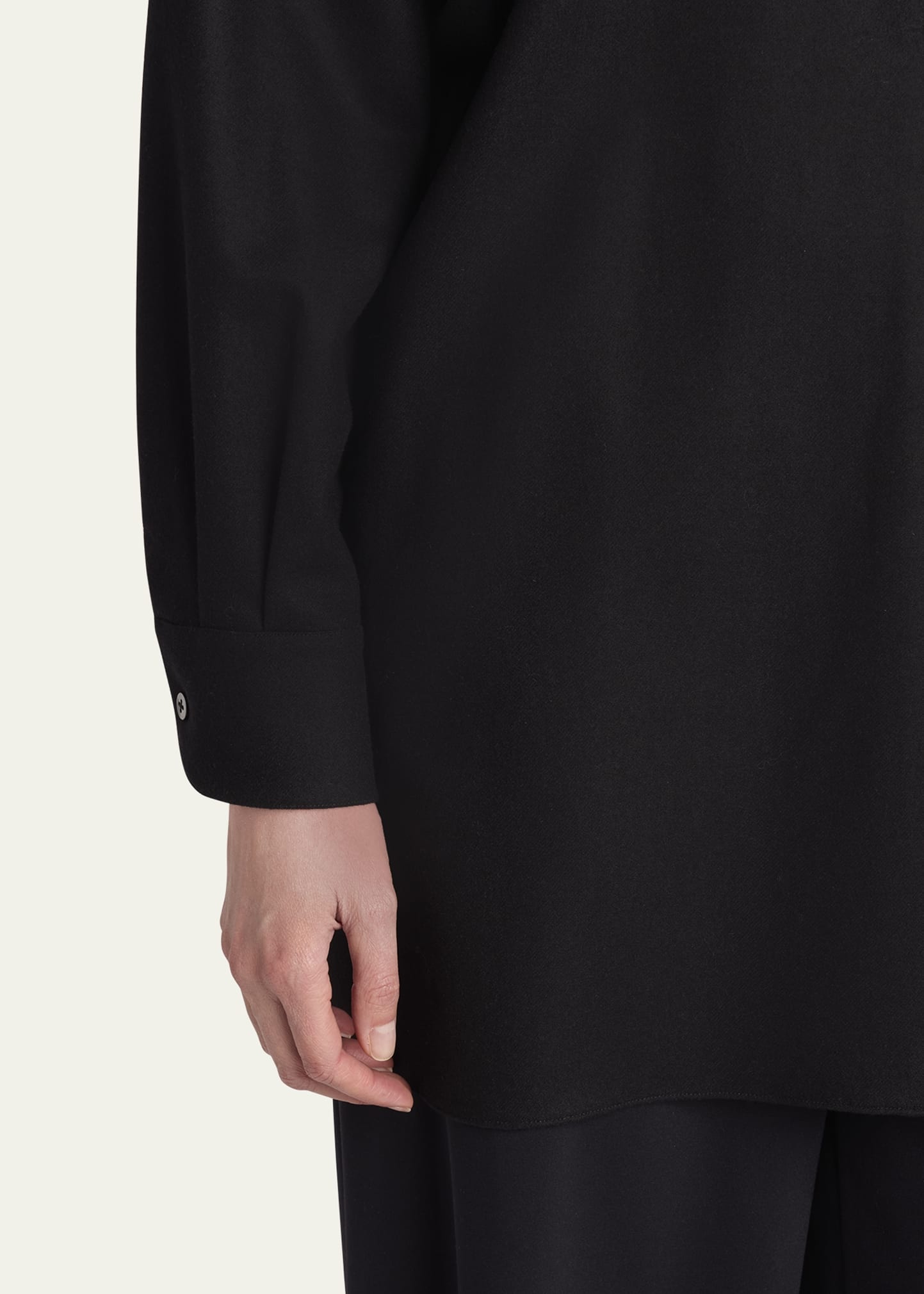Komako Button Down Wool Cashmere Blouse - 5