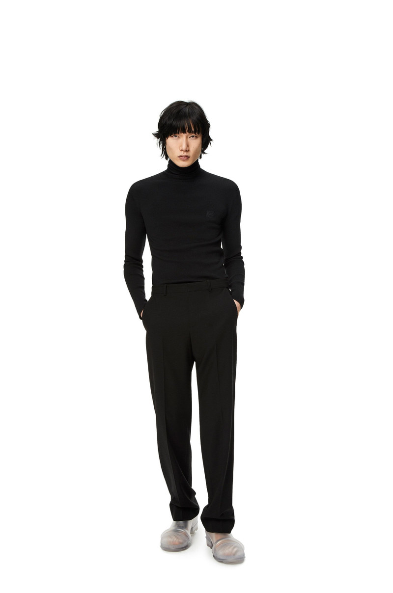 Loewe Turtleneck fine rib sweater in wool outlook