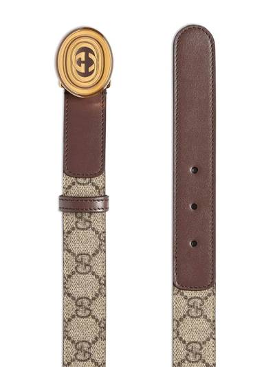 GUCCI GG Supreme logo belt outlook