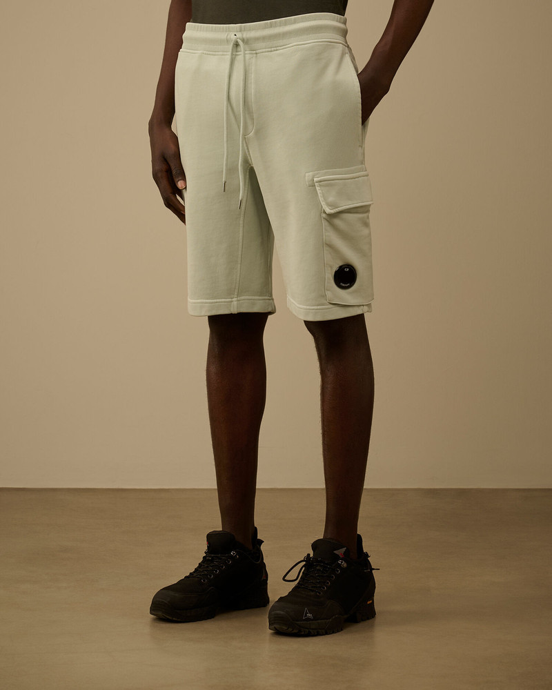 Cotton Diagonal Fleece Cargo Sweatshorts 3