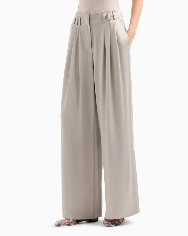 GIORGIO ARMANI WIDE-LEG VISCOSE AND CUPRO TROUSERS outlook